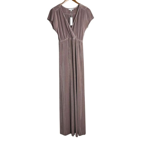 Baltic Born Athena Pleated Maxi Dress Womens Small Blush Rose Pink Gown Formal - Picture 1 of 11